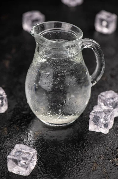 Portion Chilled Sparkling Water Detailed Close Shot Selective Focus — Stock Photo, Image