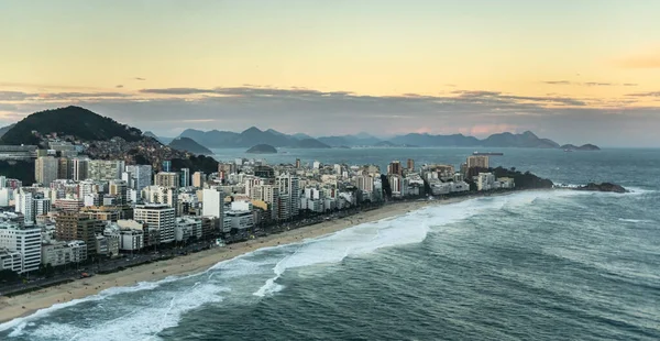 Pôr Sol Rio Janeiro Tiro Aéreo Helicóptero — Fotografia de Stock