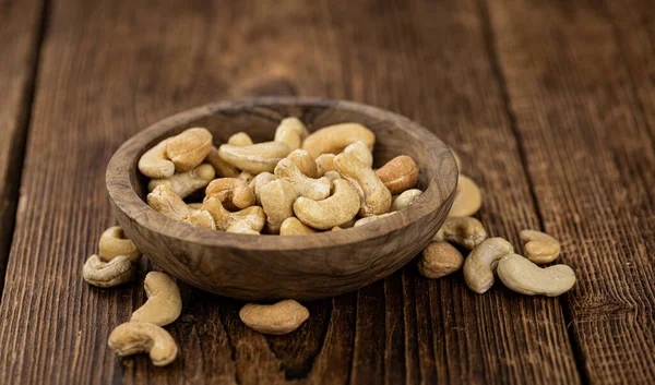Portion Cashew Nuts Close Shot Selective Focus — Stock Photo, Image