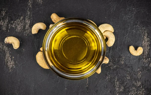 Cashew Oil Tembakan Jarak Dekat Rinci Fokus Selektif — Stok Foto