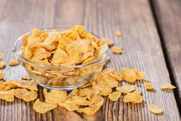 Goldene Cornflakes aus nächster Nähe — Stockfoto