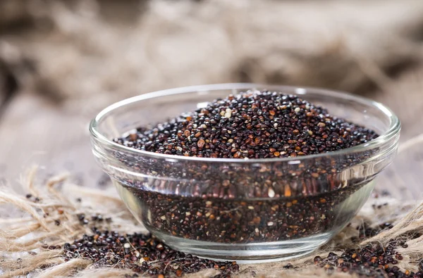 Svart Quinoa i skål — Stockfoto