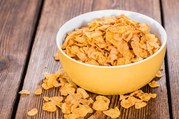 Portion goldene Cornflakes — Stockfoto