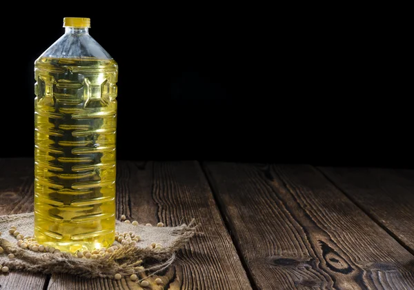 Пляшка соєвої олії — стокове фото