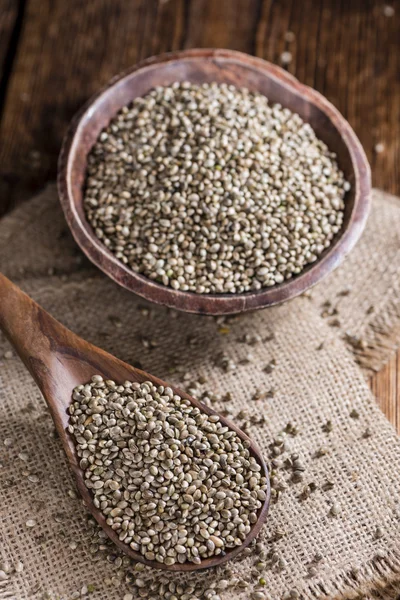 Porción de semillas de cáñamo — Foto de Stock