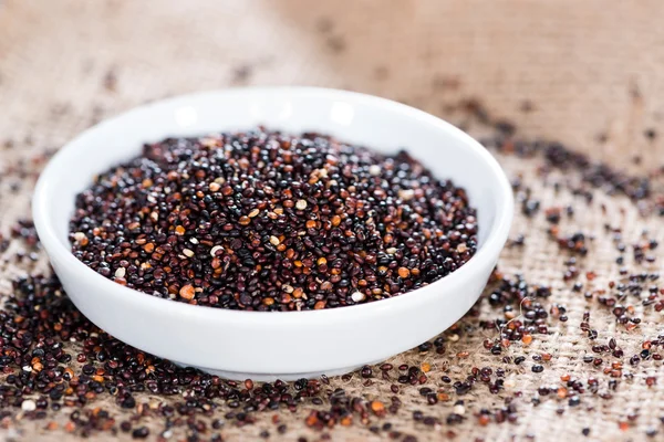 Del av okokt svart Quinoa — Stockfoto