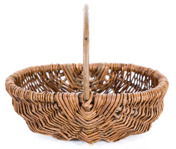 Small Basket isolated on white — Stock Photo, Image