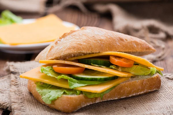 Cheddar sajt szendvics közelről — Stock Fotó