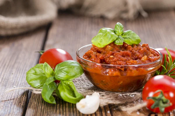 Portion Tomatensauce — Stockfoto