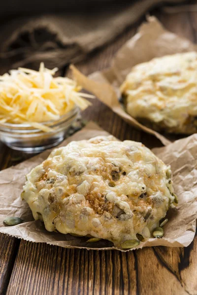 Bun gratinated with Cheese — Stock Photo, Image