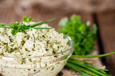 Herb Butter in a bowl clipart
