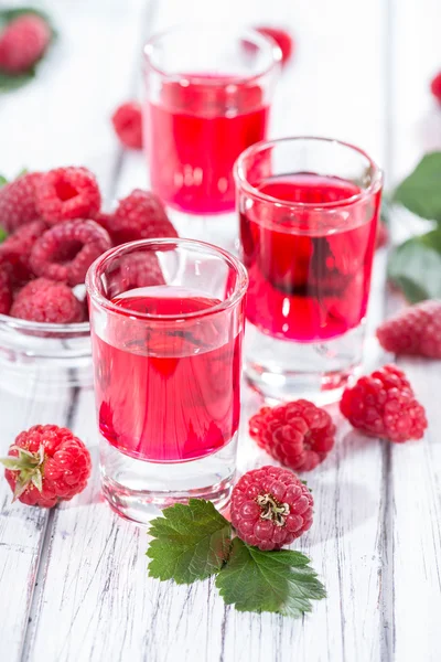 Glasses with Raspberry Liqueur — Stock Photo, Image