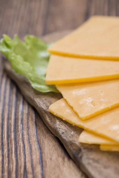 Some Cheddar Slices — Stock Photo, Image