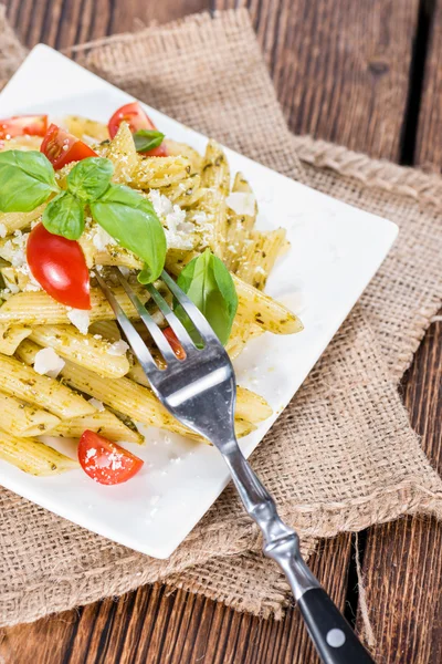 Pasta (Penne med Pesto) — Stockfoto
