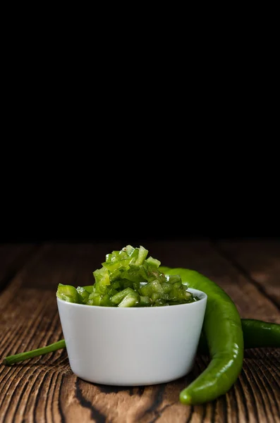 Groene chili peper — Stockfoto