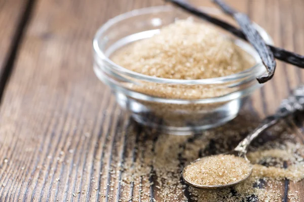 Коричневый ванильный сахар — стоковое фото