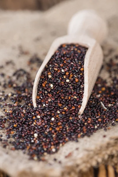 Del av okokt svart Quinoa — Stockfoto