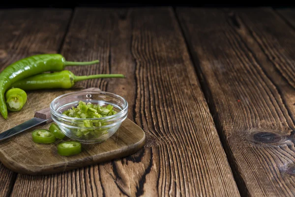 Zelené chilli pepper — Stock fotografie