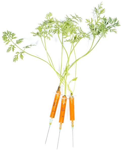 Vitamin Injection (Carrots) — Stock Photo, Image