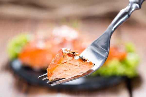 Smoked Salmon with spices — Stock Photo, Image