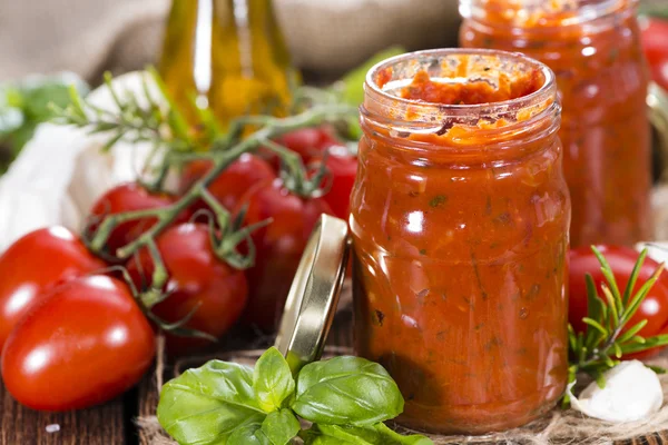 Molho de tomate fresco — Fotografia de Stock