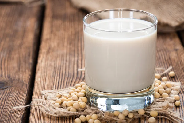 Soy Milk with some Seeds — Stock Photo, Image