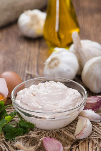 Ahşap ev yapımı Aioli — Stok fotoğraf