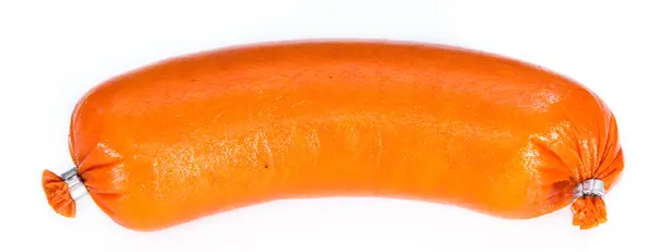 Salsicha isolada em branco — Fotografia de Stock