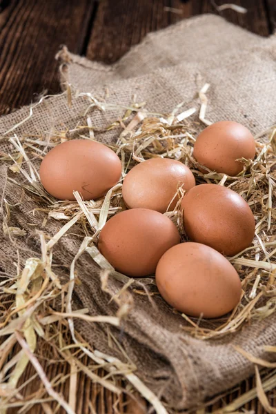 Huevos frescos crudos — Foto de Stock