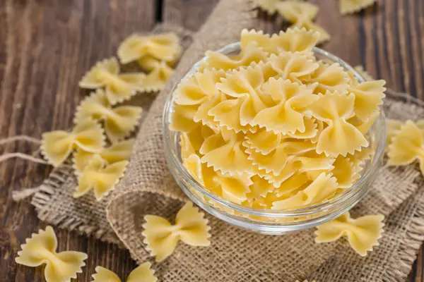 Portion of Raw Farfalle — Stock Photo, Image