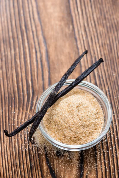 Gedeelte van bruin vanille suiker — Stockfoto