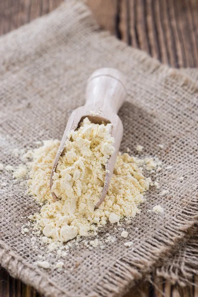 Chick Pea Flour on wood — Stock Photo, Image