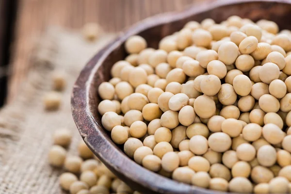 Portion of Soy Beans in bowl — Stock Photo, Image