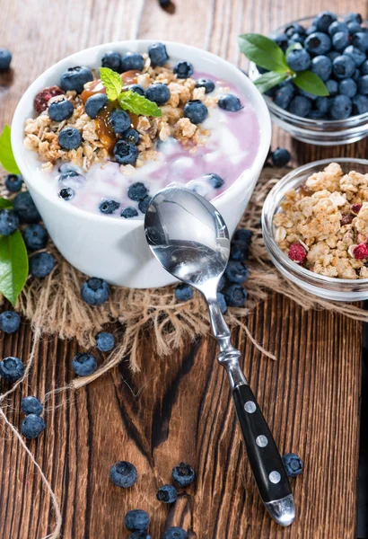 Blueberry iogurte caseiro — Fotografia de Stock