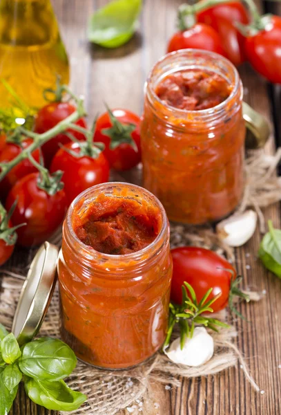 Portion Tomatensauce — Stockfoto