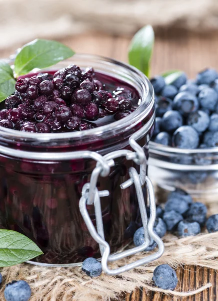 Portion of canned Blueberries — Stock Photo, Image
