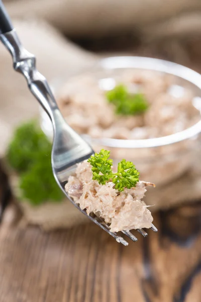 Tuna Salad on a fork — Stock Photo, Image