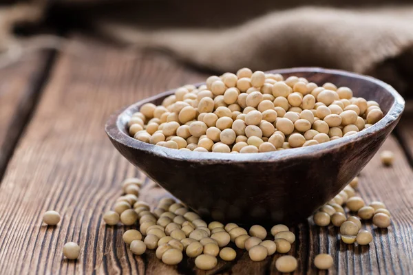 Portion of Soy Beans in bowl — Stock Photo, Image