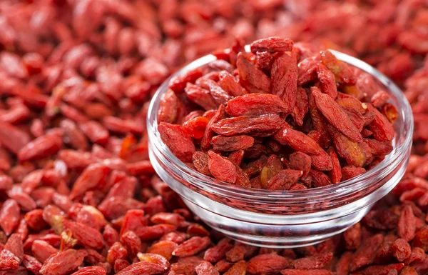 Dried Goji Berries in a bowl — Stock Photo, Image