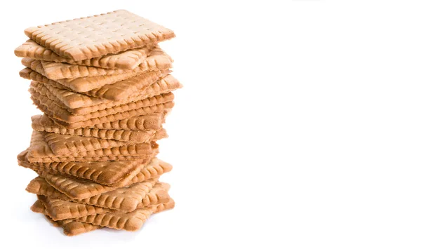 Galletas de mantequilla sobre blanco —  Fotos de Stock