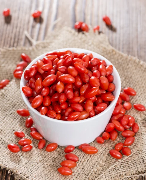 Porção de Goji Berry na tigela — Fotografia de Stock