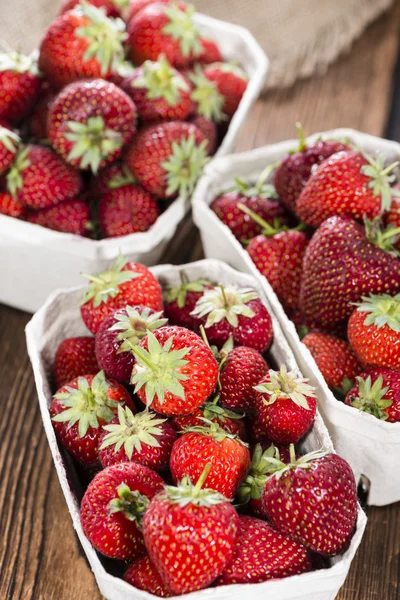 Portions of fresh Strawberries — Stock Photo, Image