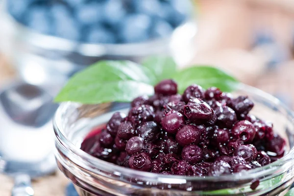 Portion of canned Blueberries — Stock Photo, Image