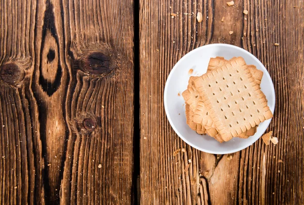 Butterkekse auf Holz — Stockfoto