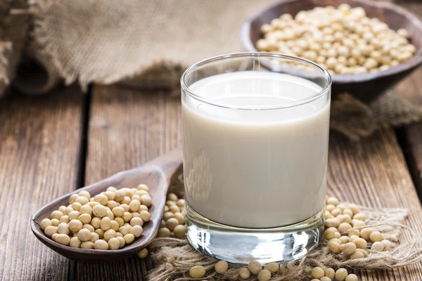 Glass with Soy Milk — Stock Photo, Image