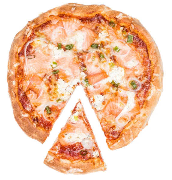 Hausgemachte Schinken-Pizza mit Rucola — Stockfoto