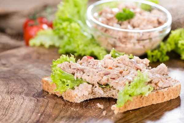 Tuna salad sandwich with lettuce