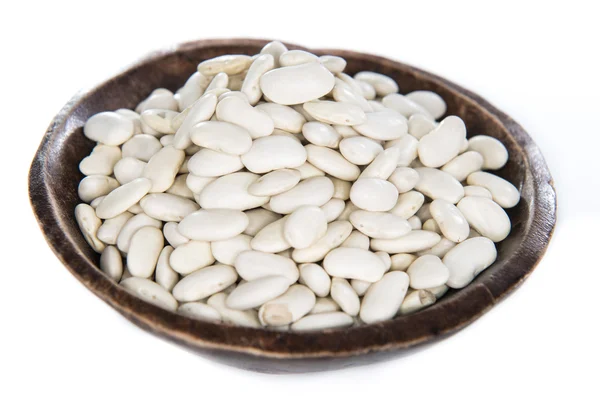 White Beans on white — 스톡 사진