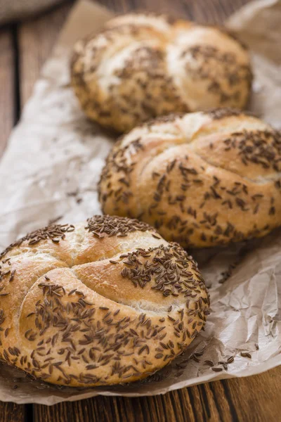 Rustic Rolls with Caraway — Stock Photo, Image