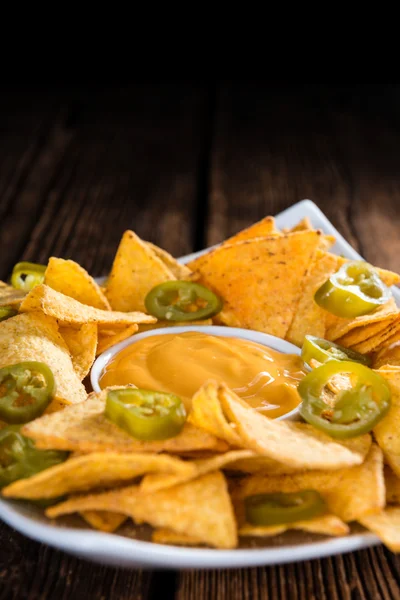 Nachos avec trempette au fromage — Photo